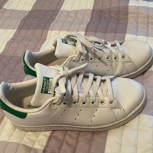 Adidas Stan Smith green leather sneakers 6.5 7 38 38.5